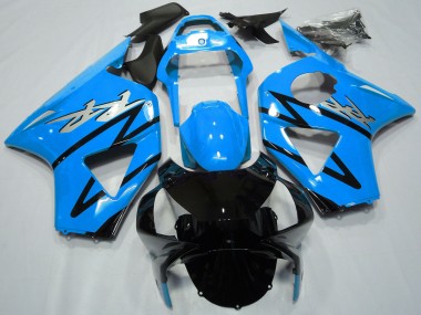 Preisgünstige Honda CBR954RR Motorrad Verkleidung 2002-2003 - Hellblau Glanzendes Schwarz CBR Stil