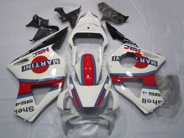 Preisgünstige Honda CBR954RR Motorrad Verkleidung 2002-2003 - Weiss Rot Schwarz Martini