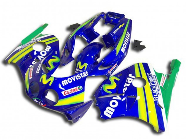 Preisgünstige Honda CBR250RR Motorrad Verkleidung 1990-1998 - Blau Gelb Grun MoviStar Rot Castrol