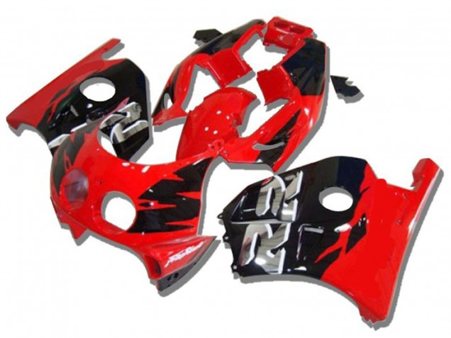 Preisgünstige Honda CBR250RR Motorrad Verkleidung 1990-1998 - Rot Glanzendes Schwarz Silber RR
