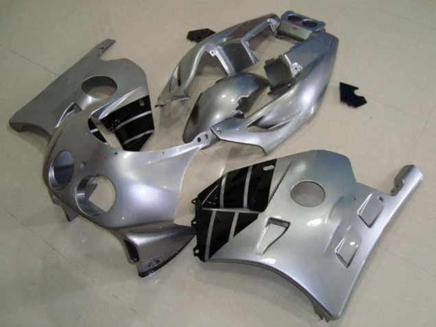 Preisgünstige Honda CBR250RR Motorrad Verkleidung 1990-1998 - Silber Glanzendes Schwarz