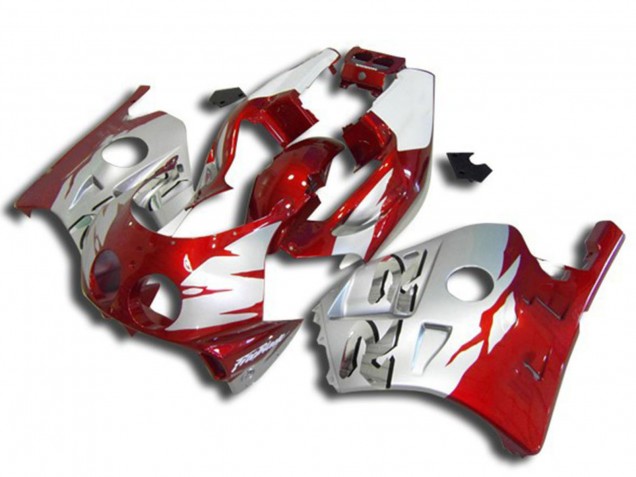 Preisgünstige Honda CBR250RR Motorrad Verkleidung 1990-1998 - Silber Rot