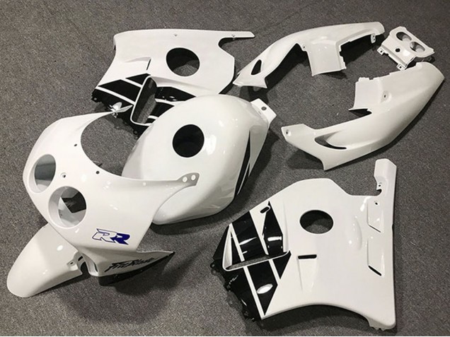 Preisgünstige Honda CBR250RR Motorrad Verkleidung 1990-1998 - Weiss Glanzendes Schwarz