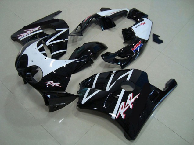 Preisgünstige Honda CBR250RR Motorrad Verkleidung 1990-1998 - Weiss Glanzendes Schwarz HRC