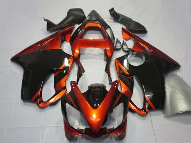 Preisgünstige Honda CBR600 F4i Motorrad Verkleidung 2001-2003 - Orange Glanzendes Schwarz