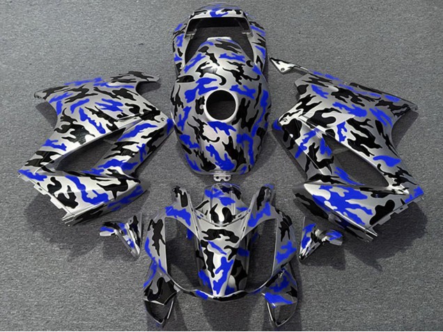 Preisgünstige Honda VFR 800 Motorrad Verkleidung 2002-2013 - Blau Camouflage
