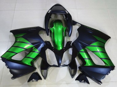 Preisgünstige Honda VFR 800 Motorrad Verkleidung 2002-2013 - Grun Matt Schwarz