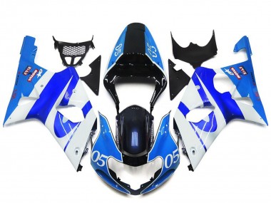 Preisgünstige Suzuki GSXR 1000 Motorrad Verkleidung 2000-2002 - Blau Weiss Schwarz 05