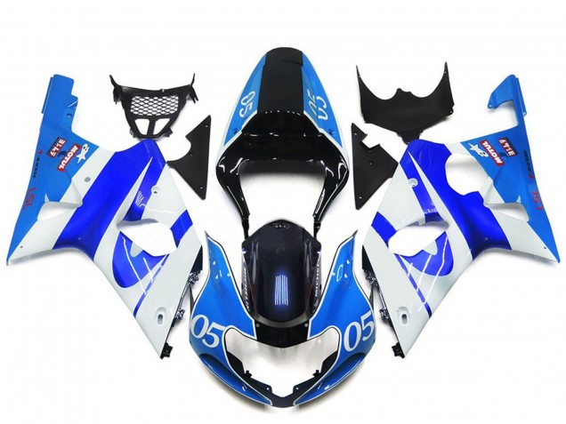 Preisgünstige Suzuki GSXR 1000 Motorrad Verkleidung 2000-2002 - Blau Weiss Schwarz 05