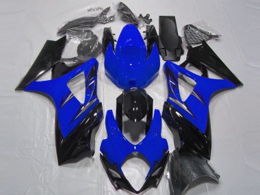 Preisgünstige Suzuki GSXR 1000 Motorrad Verkleidung 2007-2008 - Blau Glanzendes Schwarz