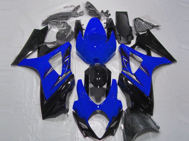 Preisgünstige Suzuki GSXR 1000 Motorrad Verkleidung 2007-2008 - Blau Glanzendes Schwarz