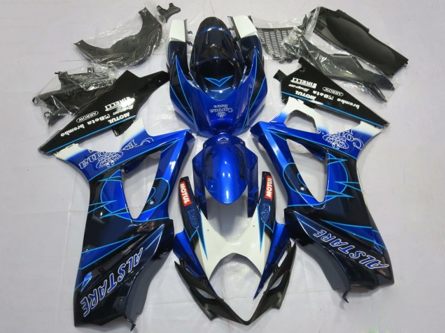 Preisgünstige Suzuki GSXR 1000 Motorrad Verkleidung 2007-2008 - Blau Schwarz Corona
