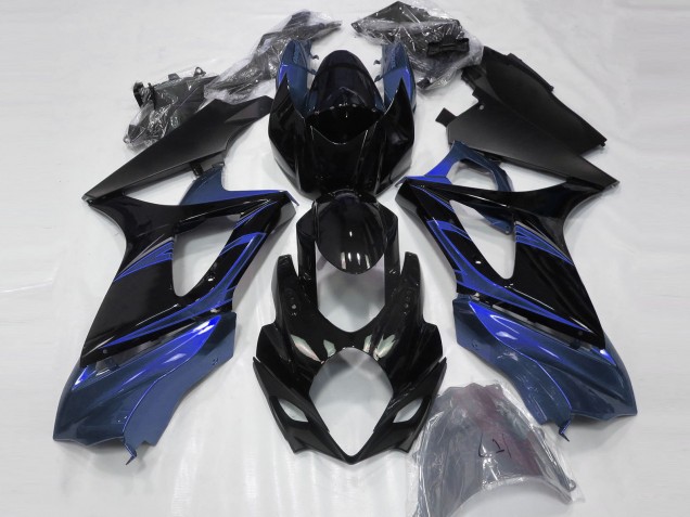 Preisgünstige Suzuki GSXR 1000 Motorrad Verkleidung 2007-2008 - Blau Glanzendes Schwarz