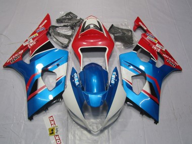 Preisgünstige Suzuki GSXR 1000 Motorrad Verkleidung 2003-2004 - Rot Blau Weiss