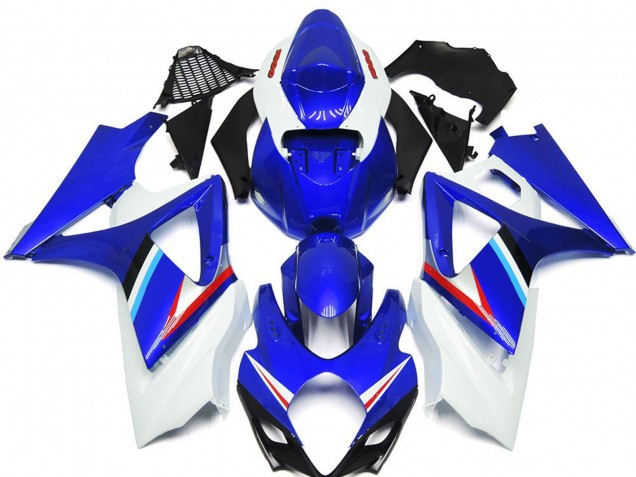 Preisgünstige Suzuki GSXR 1000 Motorrad Verkleidung 2007-2008 - Blau Weiss Rot Schwarz