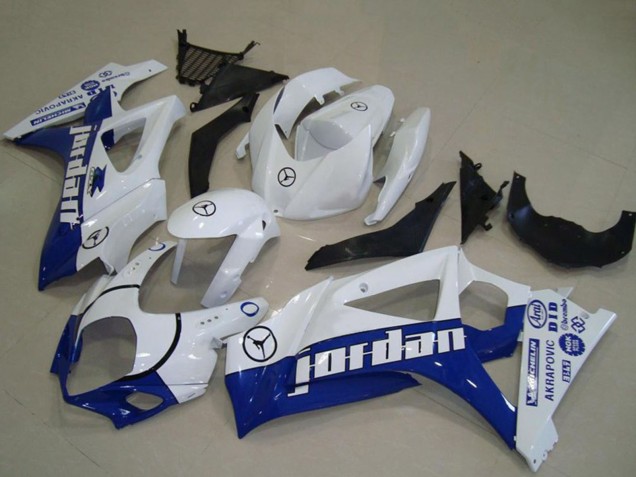 Preisgünstige Suzuki GSXR 1000 Motorrad Verkleidung 2007-2008 - Weiss Blau Jordan