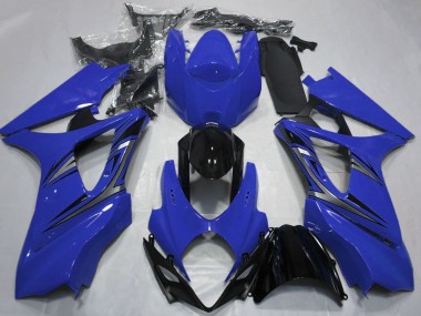 Preisgünstige Suzuki GSXR 1000 Motorrad Verkleidung 2007-2008 - Blau Glanzendes Schwarz OEM Stil