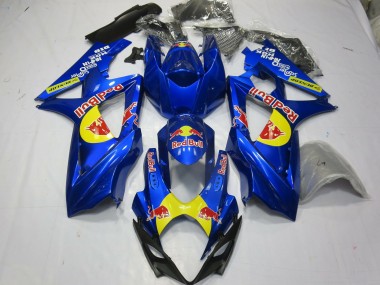 Preisgünstige Suzuki GSXR 1000 Motorrad Verkleidung 2007-2008 - Blau Gelb Red Bull