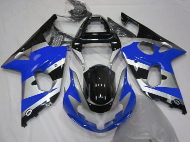 Preisgünstige Suzuki GSXR 1000 Motorrad Verkleidung 2000-2002 - Blau Silber Schwarz OEM Stil