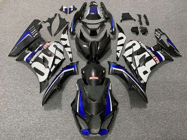 Preisgünstige Suzuki GSXR 1000 Motorrad Verkleidung 2017-2024 - Carbonfaser Stil Blau