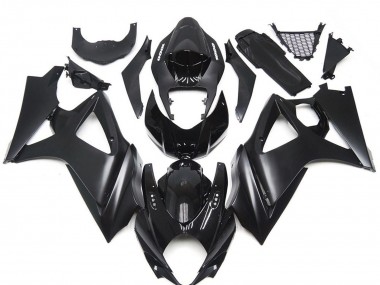 Preisgünstige Suzuki GSXR 1000 Motorrad Verkleidung Kit 2007-2008 - Glanzendes Schwarz Matt Schwarz