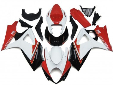 Preisgünstige Suzuki GSXR 1000 Motorrad Verkleidung 2007-2008 - Weiss Rot Schwarz