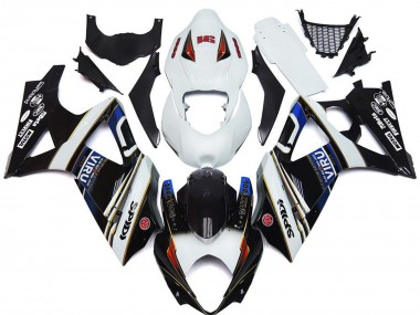 Preisgünstige Suzuki GSXR 1000 Motorrad Verkleidung 2007-2008 - Weiss Blau Rot Schwarz Viru