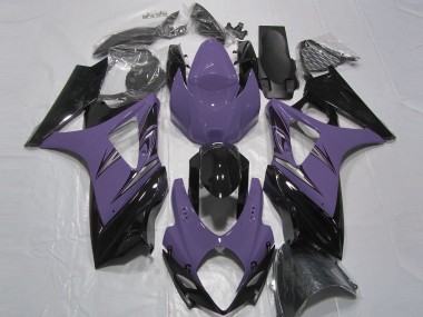 Preisgünstige Suzuki GSXR 1000 Motorrad Verkleidung 2007-2008 - Dunkel Lila Glanzendes Schwarz