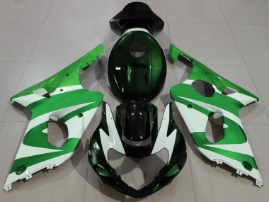 Preisgünstige Suzuki GSXR 1000 Motorrad Verkleidung 2000-2002 - Grun Weiss Schwarz