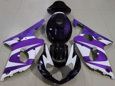 Preisgünstige Suzuki GSXR 1000 Motorrad Verkleidung 2000-2002 - Lila Weiss Schwarz
