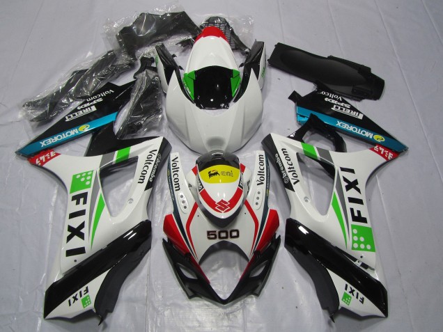 Preisgünstige Suzuki GSXR 1000 Motorrad Verkleidung 2007-2008 - Weiss Blau Grun Gelb Rot Fixi 500