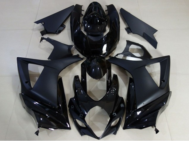 Preisgünstige Suzuki GSXR 1000 Motorrad Verkleidung 2007-2008 - Glanzendes Schwarz Matt Schwarz