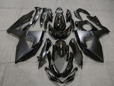Preisgünstige Suzuki GSXR 1000 Motorrad Verkleidung 2009-2016 - Glanzendes Schwarz Matt Schwarz