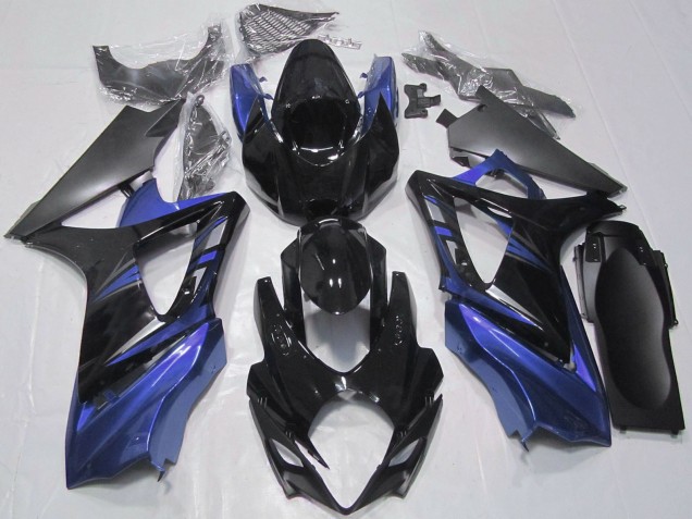 Preisgünstige Suzuki GSXR 1000 Motorrad Verkleidung 2007-2008 - Glanzendes Schwarz Blau