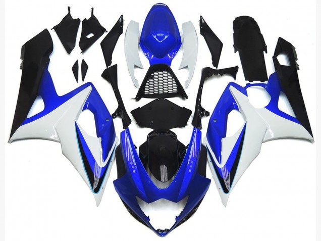 Preisgünstige Suzuki GSXR 1000 Motorrad Verkleidung 2005-2006 - Weiss Rot Blau Gelb