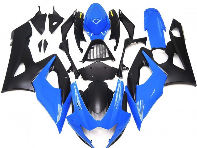 Preisgünstige Suzuki GSXR 1000 Motorrad Verkleidung 2005-2006 - Blau Matt Schwarz Gelb