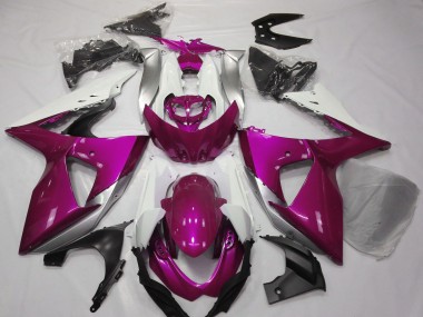 Preisgünstige Suzuki GSXR 1000 Motorrad Verkleidung 2009-2016 - Rosa Weiss