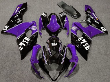 Preisgünstige Suzuki GSXR 1000 Motorrad Verkleidung 2005-2006 - Lila Glanzendes Schwarz Weiss