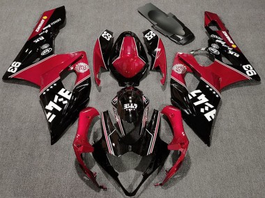 Preisgünstige Suzuki GSXR 1000 Motorrad Verkleidung 2005-2006 - Rot Glanzendes Schwarz Weiss