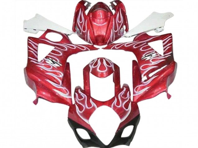 Preisgünstige Suzuki GSXR 1000 Motorrad Verkleidung 2007-2008 - Rot Weiss Flamme