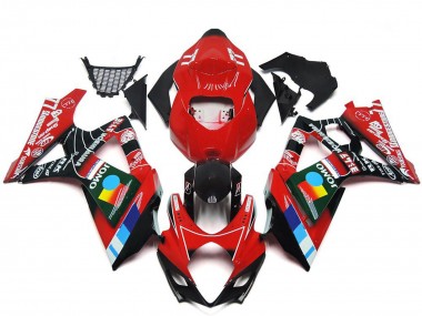 Preisgünstige Suzuki GSXR 1000 Motorrad Verkleidung 2007-2008 - Rot Schwarz Blau Weiss Gelb