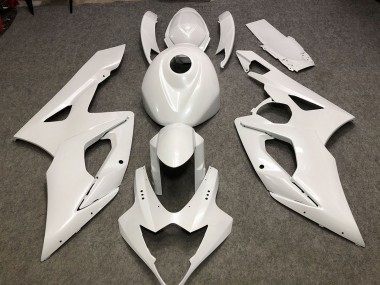 Preisgünstige Suzuki GSXR 1000 Motorrad Verkleidung 2005-2006 - Glanzendes Weiss Schlichtes