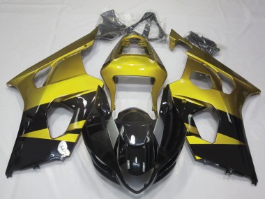Preisgünstige Suzuki GSXR 1000 Motorrad Verkleidung 2003-2004 - Gelb Glanzendes Schwarz