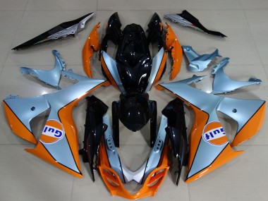 Preisgünstige Suzuki GSXR 1000 Motorrad Verkleidung 2009-2016 - Hellblau Orange Schwarz Gulf