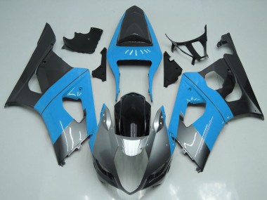 Preisgünstige Suzuki GSXR 1000 Motorrad Verkleidung 2003-2004 - Hellblau Silber Schwarz