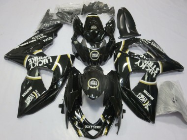 Preisgünstige Suzuki GSXR 1000 Motorrad Verkleidung 2009-2016 - Glanzendes Schwarz Lucky Strike