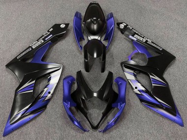 Preisgünstige Suzuki GSXR 1000 Motorrad Verkleidung 2005-2006 - Matt Schwarz Blau