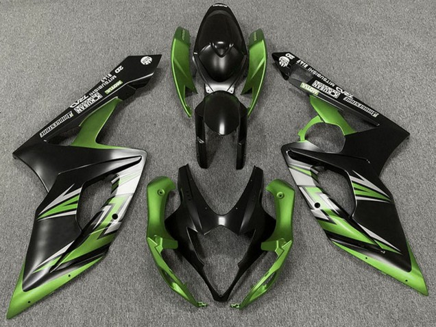 Preisgünstige Suzuki GSXR 1000 Motorrad Verkleidung 2005-2006 - Matt Schwarz Grun