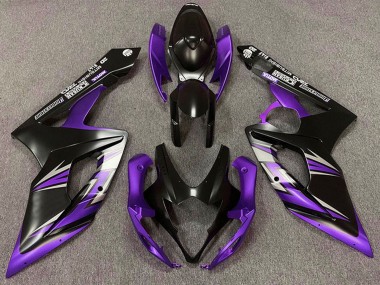 Preisgünstige Suzuki GSXR 1000 Motorrad Verkleidung 2005-2006 - Matt Schwarz Lila