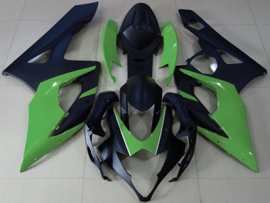 Preisgünstige Suzuki GSXR 1000 Motorrad Verkleidung 2005-2006 - Matt Schwarz Grun
